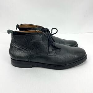 Cole Haan Mens Ogden Stitch Chukka II Boot 9 Black Tumble Leather Lace Up EUC